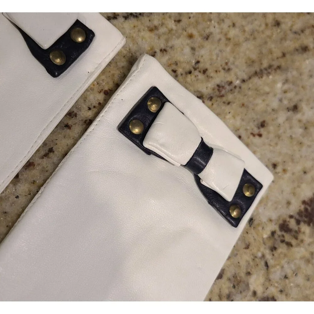 New? Vtg Size S 6.5 White Soft Leather Formal 8.5